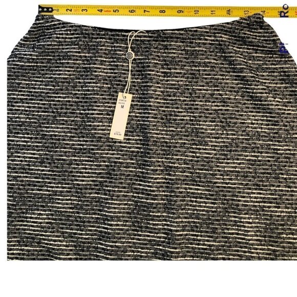 NWT Max Studio Mini Skirt Black/White Tweed  Lined - Picture 4 of 9